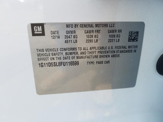 Photo 9 VIN: 1G11D5SL8FU116599 - CHEVROLET MALIBU 2LT 