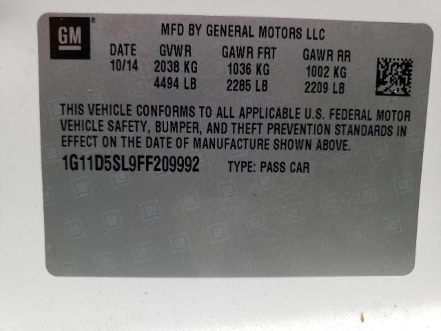 Photo 11 VIN: 1G11D5SL9FF209992 - CHEVROLET MALIBU 2LT 