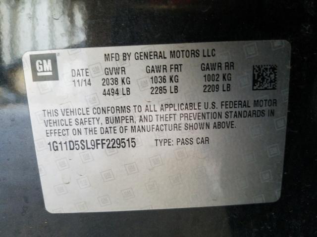 Photo 9 VIN: 1G11D5SL9FF229515 - CHEVROLET MALIBU 2LT 