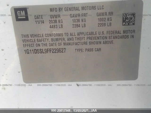 Photo 8 VIN: 1G11D5SL9FF229627 - CHEVROLET MALIBU 