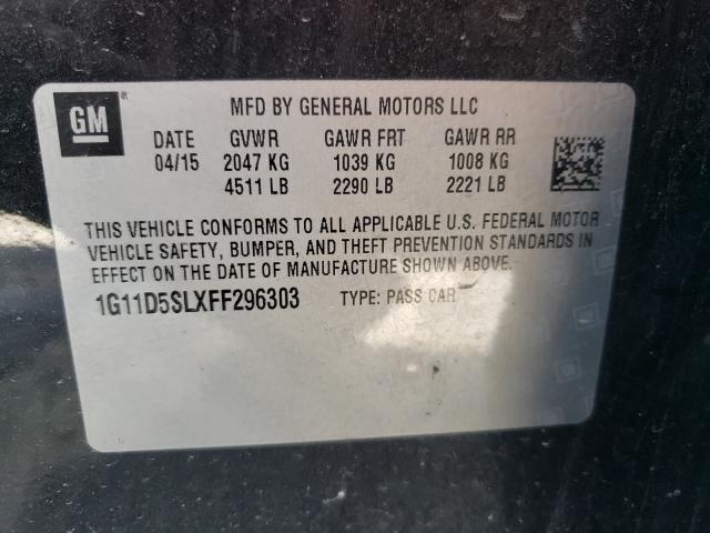 Photo 9 VIN: 1G11D5SLXFF296303 - CHEVROLET MALIBU 2LT 