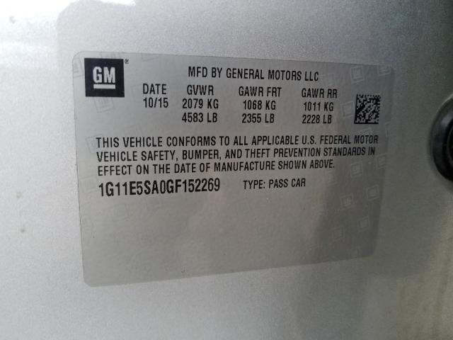 Photo 9 VIN: 1G11E5SA0GF152269 - CHEVROLET MALIBU LIM 