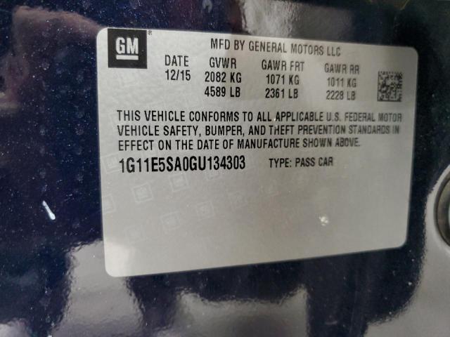 Photo 12 VIN: 1G11E5SA0GU134303 - CHEVROLET MALIBU 