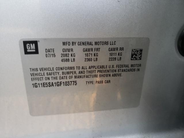 Photo 9 VIN: 1G11E5SA1GF103775 - CHEVROLET MALIBU LIM 