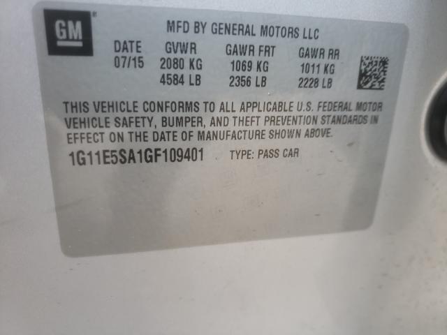 Photo 9 VIN: 1G11E5SA1GF109401 - CHEVROLET MALIBU LIM 