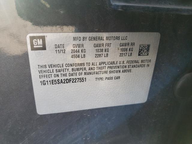 Photo 9 VIN: 1G11E5SA2DF227551 - CHEVROLET MALIBU 2LT 