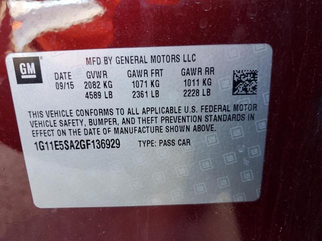 Photo 11 VIN: 1G11E5SA2GF136929 - CHEVROLET MALIBU LIM 