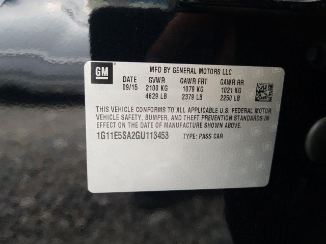 Photo 9 VIN: 1G11E5SA2GU113453 - CHEVROLET MALIBU LIM 