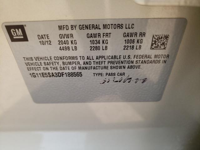 Photo 9 VIN: 1G11E5SA3DF188565 - CHEVROLET MALIBU 2LT 