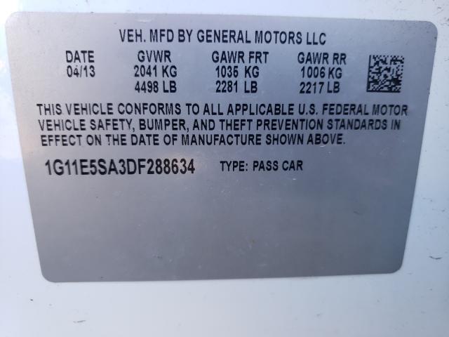 Photo 9 VIN: 1G11E5SA3DF288634 - CHEVROLET MALIBU 2LT 