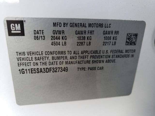 Photo 11 VIN: 1G11E5SA3DF327349 - CHEVROLET MALIBU 