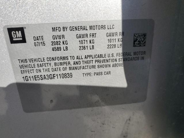 Photo 12 VIN: 1G11E5SA3GF110839 - CHEVROLET MALIBU LIM 