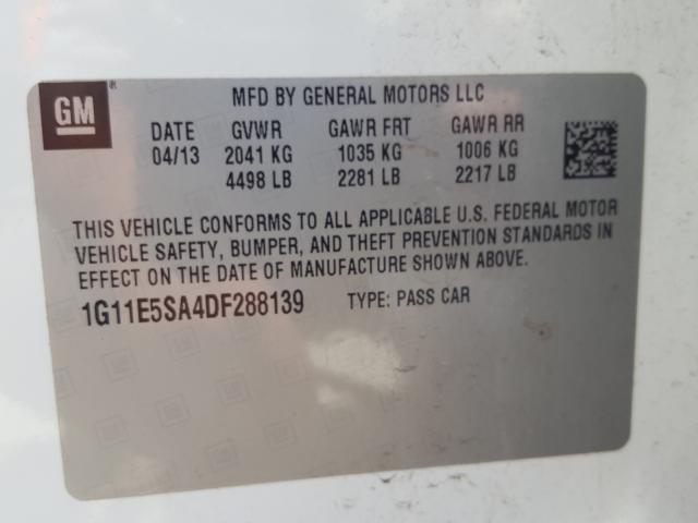 Photo 9 VIN: 1G11E5SA4DF288139 - CHEVROLET MALIBU 2LT 