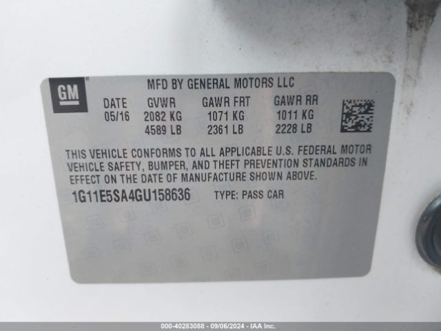 Photo 8 VIN: 1G11E5SA4GU158636 - CHEVROLET MALIBU LIMITED 