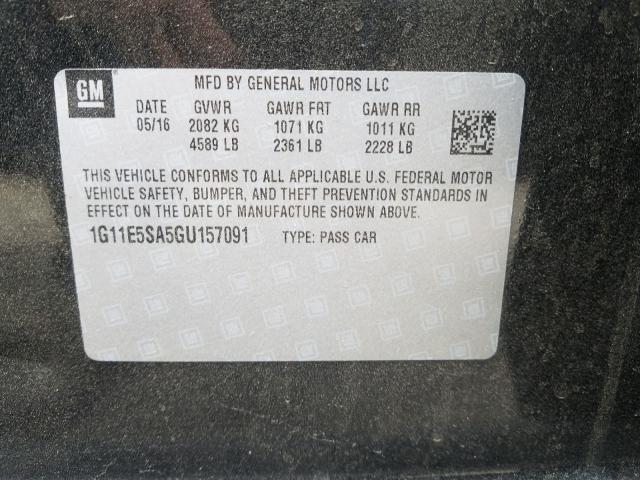 Photo 9 VIN: 1G11E5SA5GU157091 - CHEVROLET MALIBU LIM 