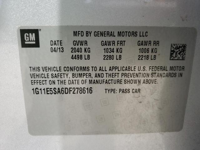 Photo 11 VIN: 1G11E5SA6DF278616 - CHEVROLET MALIBU 2LT 