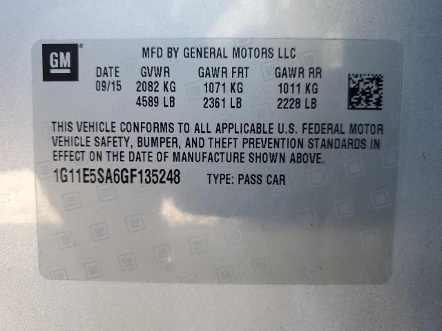 Photo 11 VIN: 1G11E5SA6GF135248 - CHEVROLET MALIBU LIM 