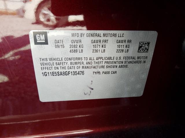 Photo 9 VIN: 1G11E5SA8GF135476 - CHEVROLET MALIBU LIM 