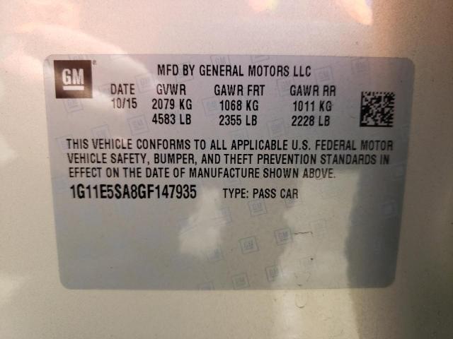 Photo 9 VIN: 1G11E5SA8GF147935 - CHEVROLET MALIBU LIM 