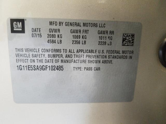 Photo 9 VIN: 1G11E5SA9GF102485 - CHEVROLET MALIBU 