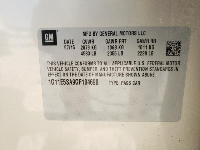 Photo 9 VIN: 1G11E5SA9GF104690 - CHEVROLET MALIBU LIM 