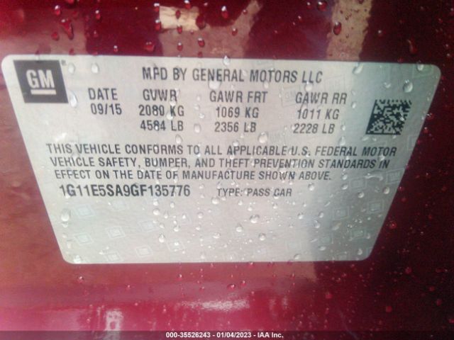 Photo 8 VIN: 1G11E5SA9GF135776 - CHEVROLET MALIBU LIMITED 