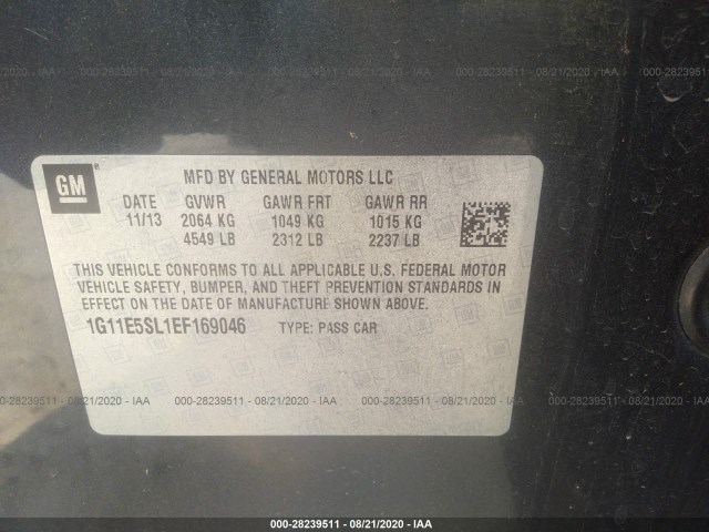 Photo 8 VIN: 1G11E5SL1EF169046 - CHEVROLET MALIBU 