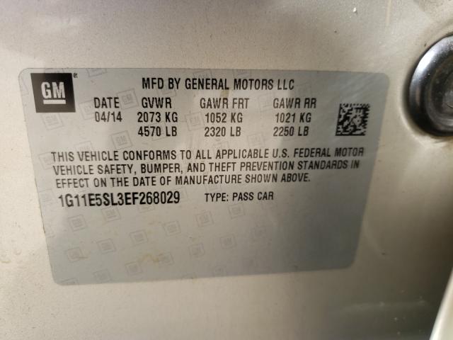 Photo 9 VIN: 1G11E5SL3EF268029 - CHEVROLET MALIBU 2LT 