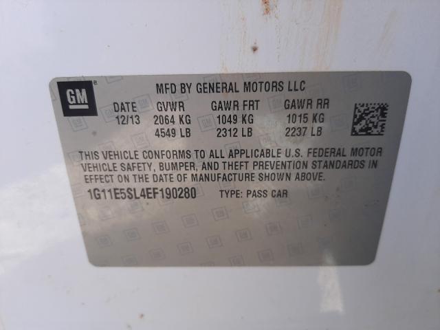 Photo 9 VIN: 1G11E5SL4EF190280 - CHEVROLET MALIBU 2LT 