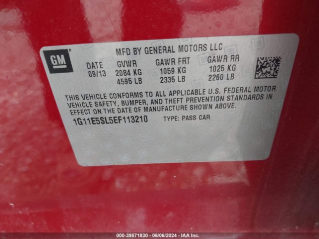 Photo 8 VIN: 1G11E5SL5EF113210 - CHEVROLET MALIBU 