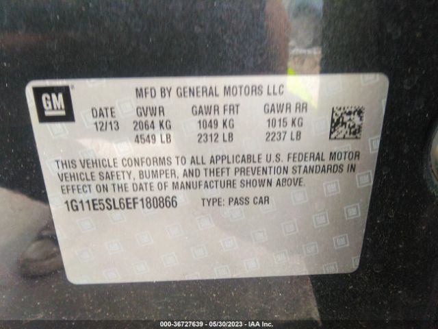 Photo 8 VIN: 1G11E5SL6EF180866 - CHEVROLET MALIBU 