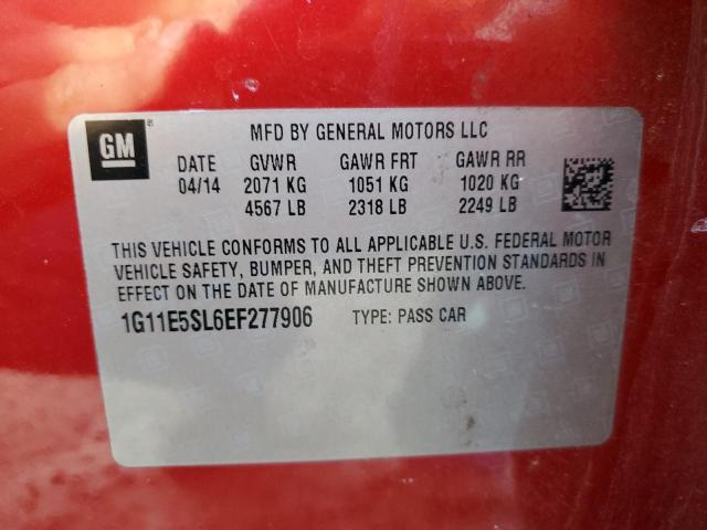 Photo 11 VIN: 1G11E5SL6EF277906 - CHEVROLET MALIBU 