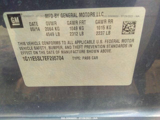 Photo 8 VIN: 1G11E5SL7EF295704 - CHEVROLET MALIBU 