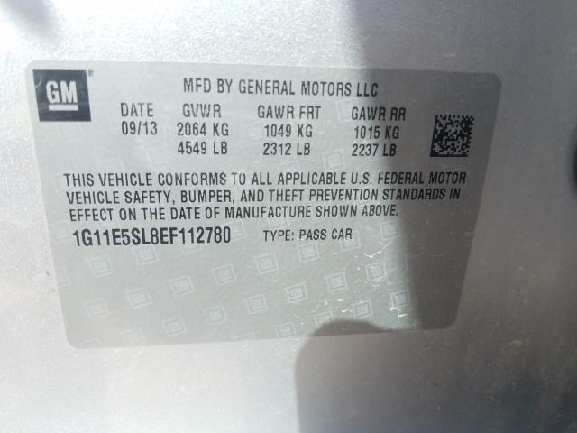 Photo 9 VIN: 1G11E5SL8EF112780 - CHEVROLET MALIBU 2LT 