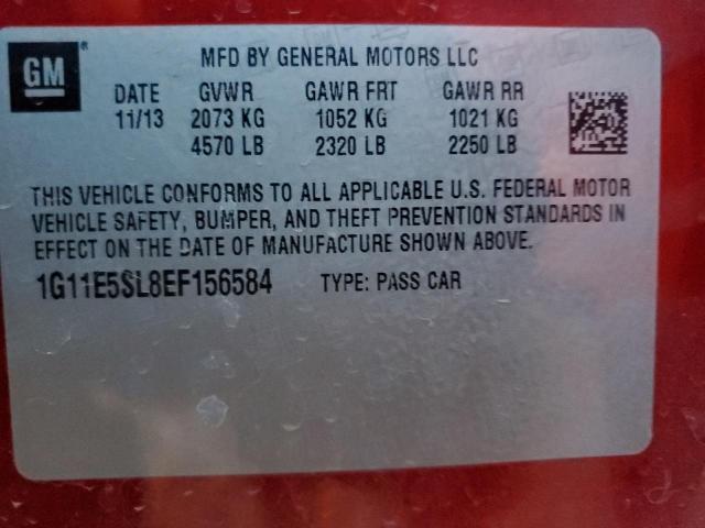 Photo 11 VIN: 1G11E5SL8EF156584 - CHEVROLET MALIBU 2LT 