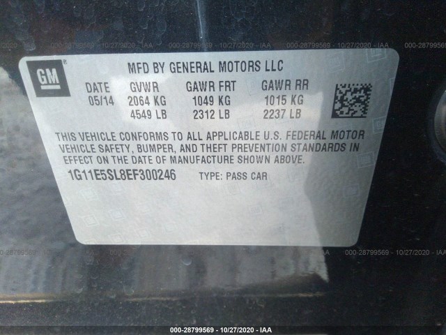 Photo 8 VIN: 1G11E5SL8EF300246 - CHEVROLET MALIBU 