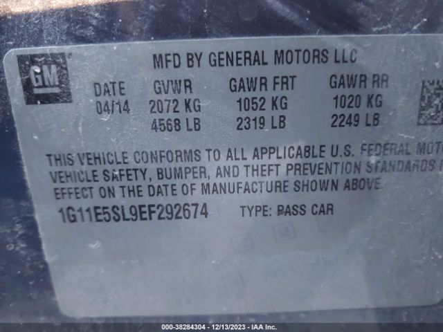 Photo 8 VIN: 1G11E5SL9EF292674 - CHEVROLET MALIBU 