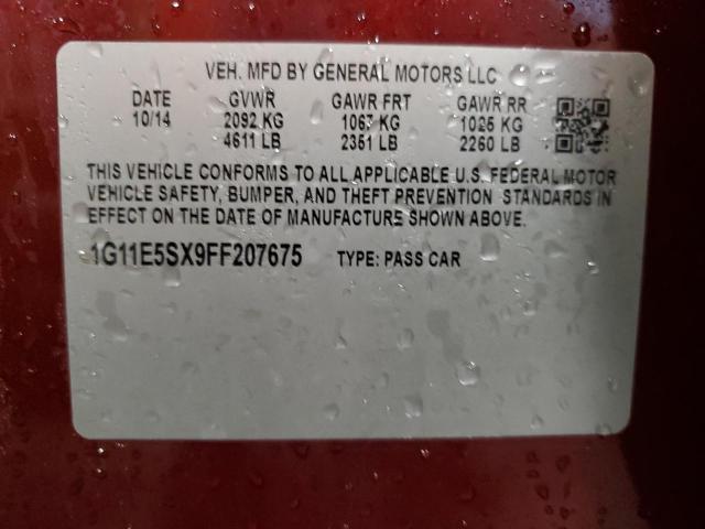 Photo 11 VIN: 1G11E5SX9FF207675 - CHEVROLET MALIBU 2LT 