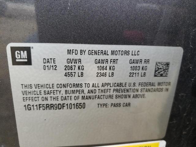 Photo 12 VIN: 1G11F5RR9DF101650 - CHEVROLET MALIBU 2LT 