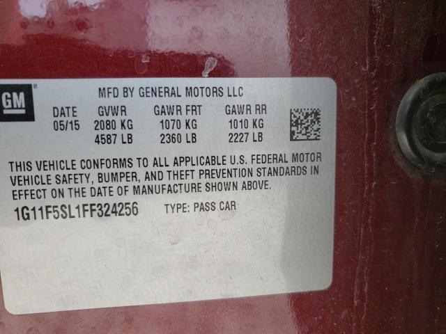 Photo 9 VIN: 1G11F5SL1FF324256 - CHEVROLET MALIBU LTZ 