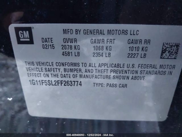 Photo 8 VIN: 1G11F5SL2FF263774 - CHEVROLET MALIBU 