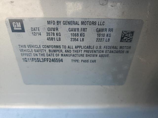 Photo 12 VIN: 1G11F5SL3FF246594 - CHEVROLET MALIBU LTZ 