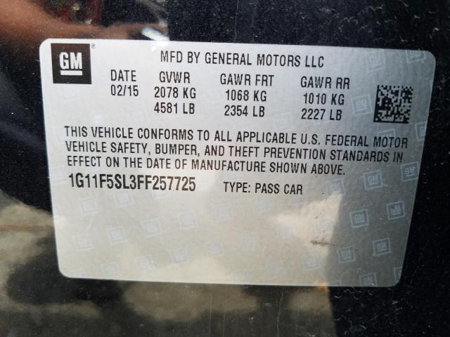 Photo 9 VIN: 1G11F5SL3FF257725 - CHEVROLET MALIBU LTZ 