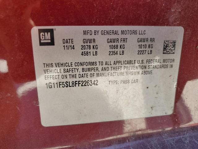 Photo 12 VIN: 1G11F5SL8FF226342 - CHEVROLET MALIBU 