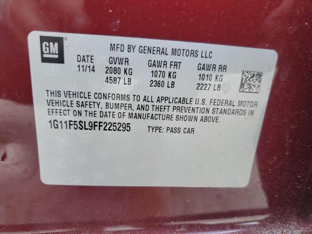 Photo 12 VIN: 1G11F5SL9FF225295 - CHEVROLET MALIBU 