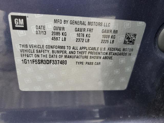 Photo 11 VIN: 1G11F5SR3DF337480 - CHEVROLET MALIBU 2LT 