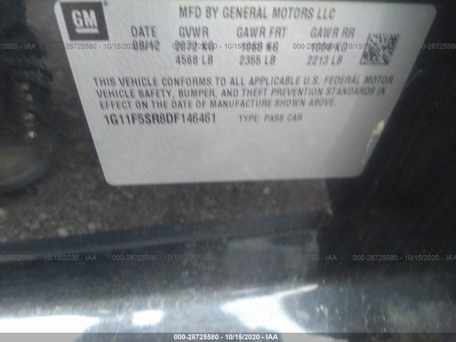 Photo 8 VIN: 1G11F5SR8DF146461 - CHEVROLET MALIBU 