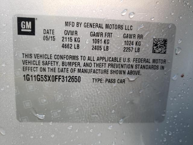 Photo 9 VIN: 1G11G5SX0FF312650 - CHEVROLET MALIBU LTZ 