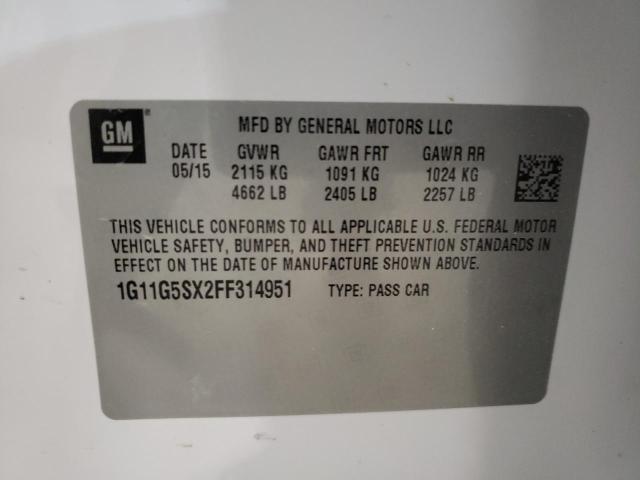 Photo 11 VIN: 1G11G5SX2FF314951 - CHEVROLET MALIBU LTZ 