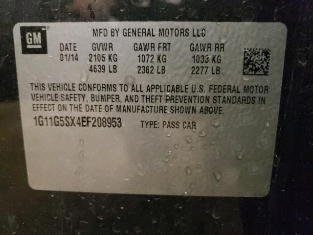 Photo 9 VIN: 1G11G5SX4EF208953 - CHEVROLET MALIBU 3LT 